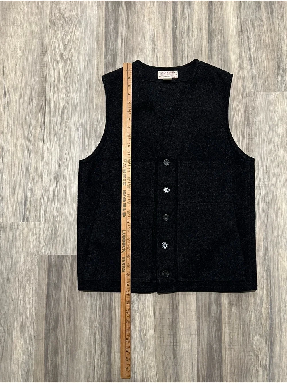 Vintage 80s Filson Mackinaw Virgin Wool Heavy Vest Made in USA